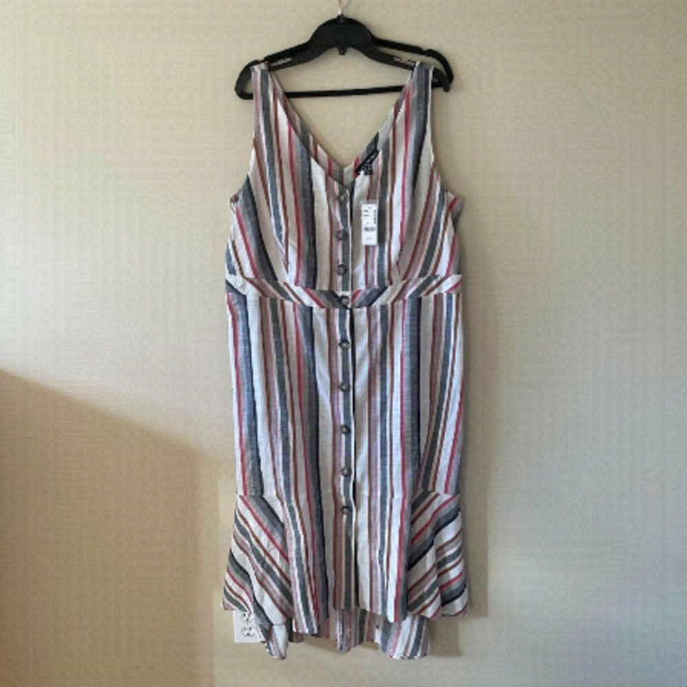 NWT Love & Legend Striped Cotton Sundress - Size 2X